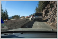 Road to Sequoia National Park 4 - Starting the Escorted Caravan through the One Lane Road.jpg