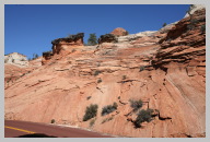 Heading to Bryce Canyon what were once sand dunes are now mountains.JPG