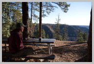 Stopped to cook lunch on a picnic table at the North Rim.jpg